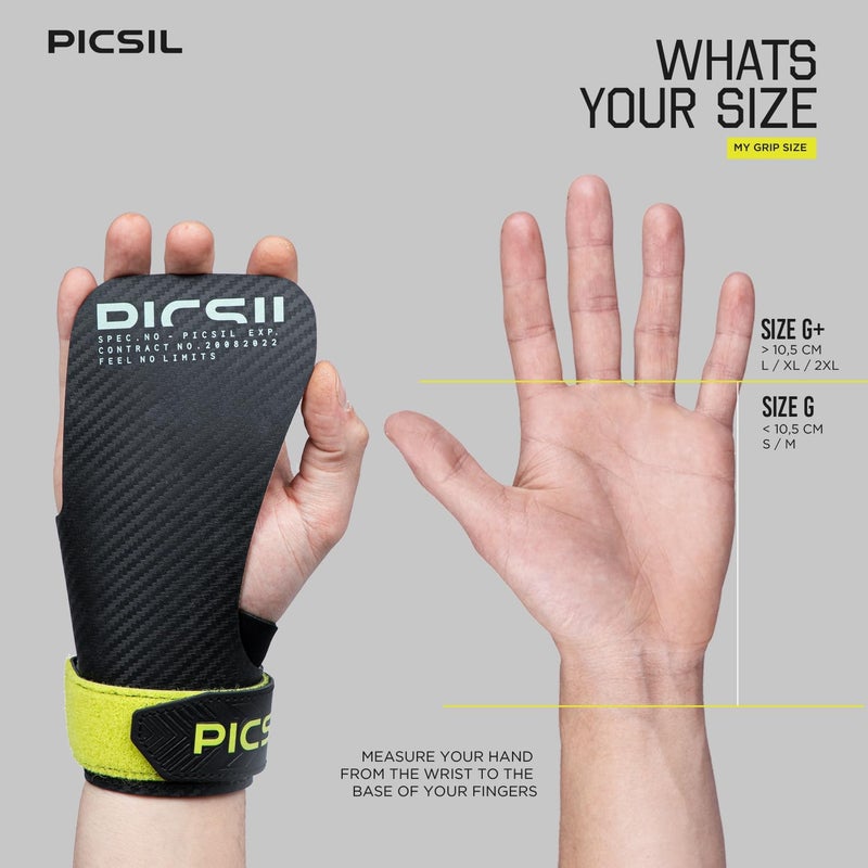 PICSIL Hawk Grips+ Wristbands + Bag, Use Without Magnesium, Grip on All Supercies and Bars, Designed for All Athletes, Crosstraining Gloves - Image 5